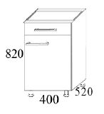Szafka kuchenna stojąca MKS16 40x52x82h